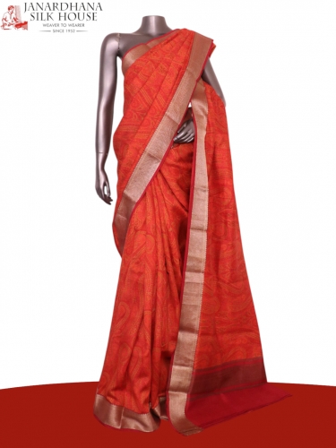 Floral Pure Printed Silk Saree